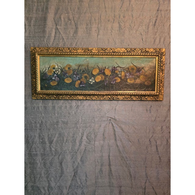 Antique Signed Painting Wiggin Flowers Masterpiece - Signed For Sale In Boston - Image 6 of 13