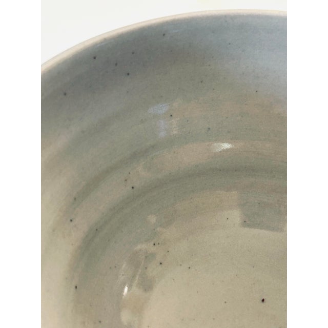 Oyster Gray Californian Artist Hand Thrown Ceramic Bowl For Sale - Image 8 of 8