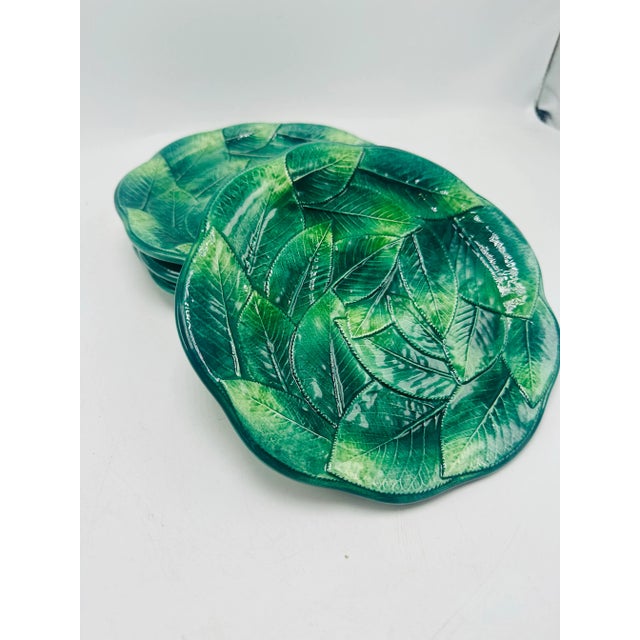 1980s Italian Leaf Plates, Set of 4 For Sale - Image 5 of 5