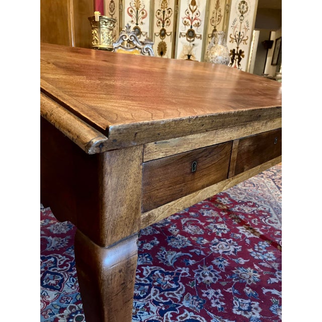 Antique French Writing Desk in Oak with Cabriole Legs, 1800s For Sale - Image 10 of 15