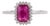 1.05ct Emerald-Cut Ruby & Diamond Halo Engagement Ring Size 5.5 in 14k Gold For Sale