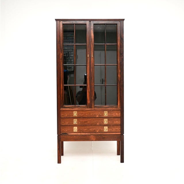 Mid-Century Modern Vintage Scandinavian Display Cabinet by Torbjorn Afdal for Bruksbo, 1960s For Sale - Image 3 of 12