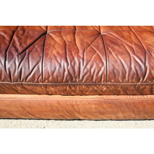 Vintage Convertible Leather Sofa, 1970s For Sale - Image 18 of 18