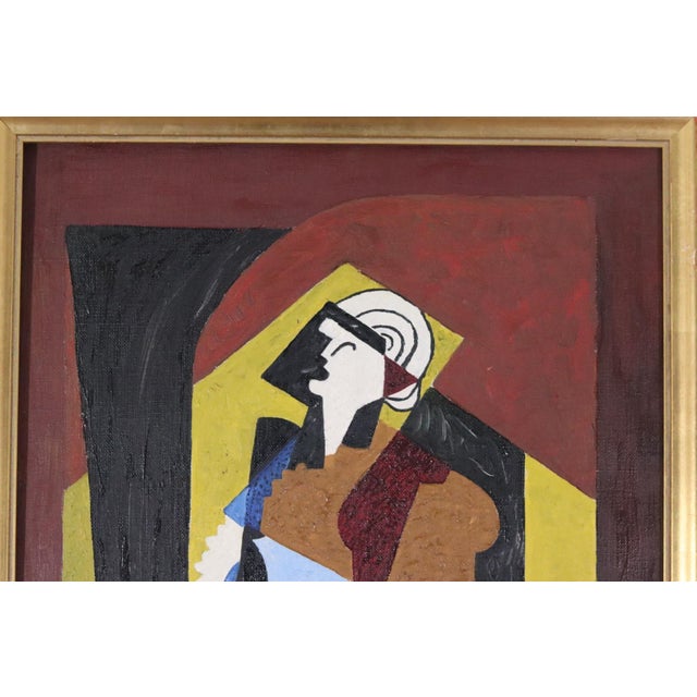 Edwa after Gleizes, Woman with Black Glove, 1960s, Oil on Canvas, Framed For Sale - Image 13 of 15