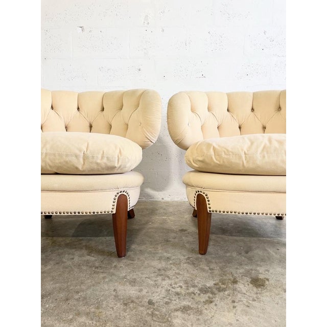1940s Otto Schulz Scandinavian Modern Lounge Chairs - A Pair For Sale - Image 5 of 13