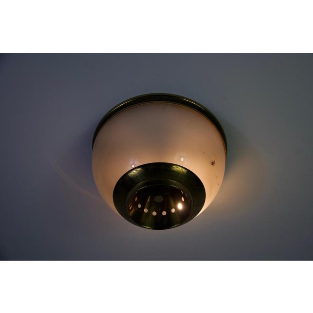 LSP3 Flush Mount in Brass and Glass by Luigi Caccia Dominioni for Azucena, 1960s For Sale - Image 13 of 17