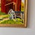 Late 20th Century Vintage Framed Colorful Farm Barn Landscape Painting in Gold Gilt Frame For Sale - Image 4 of 6