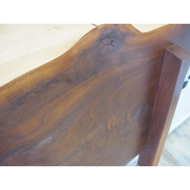 George Nakashima Twin Headboard Walnut Live Edge Circa 1970 Excellent For Sale - Image 14 of 15
