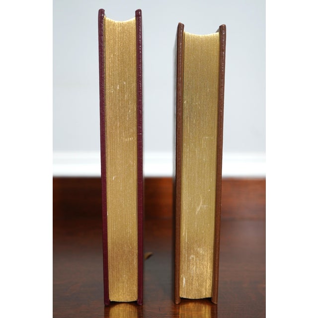 Gold Set of 16 Gold Embossed Leather Bound Books W/ Gilt Edge by the Eaton Press For Sale - Image 8 of 12