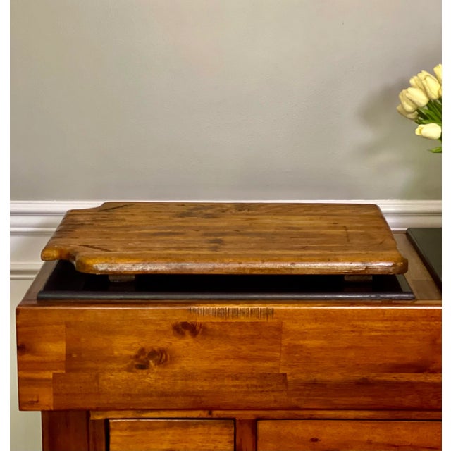 19th Century Primitive Large Hand-Crafted Solid Oak Drain Board For Sale - Image 12 of 12