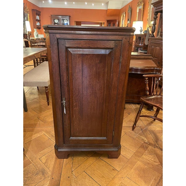 English Oak Corner Cabinet, 1800s For Sale - Image 11 of 11