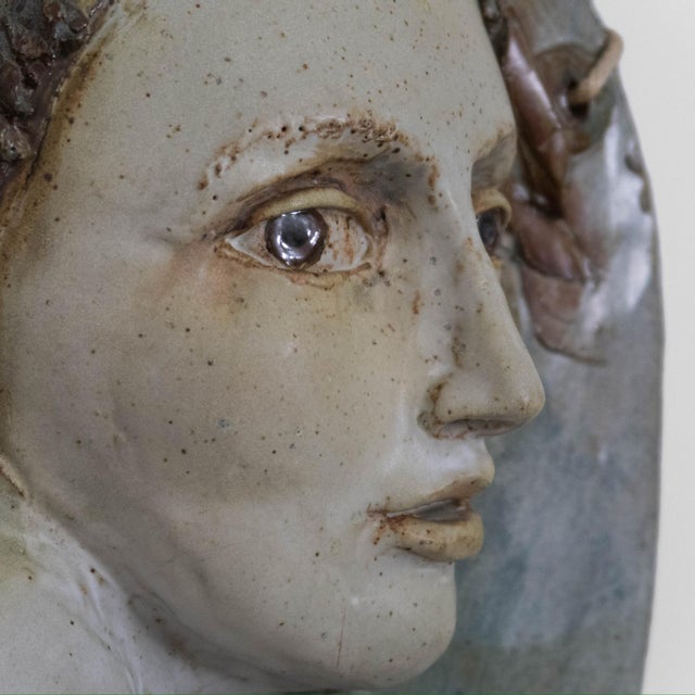 Mid 20th Century Mid 20th Century Vintage Ceramic Wall Sculpture of Ethereal Nude Figure by Marco Celotti For Sale - Image 5 of 12