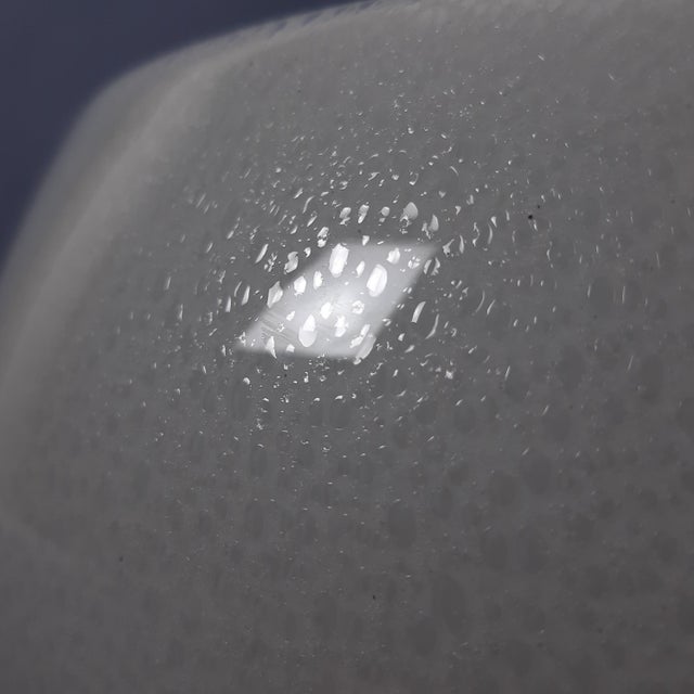 White Vintage Space Age Vase in White Murano Glass, 1970s For Sale - Image 8 of 11