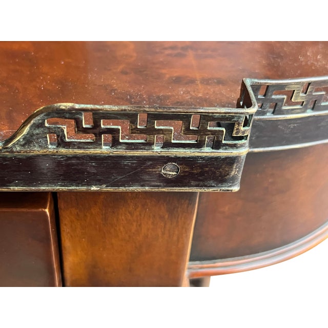 Late 20th Century Oval Console Gallery Top Theo Alexander Style For Sale In New York - Image 6 of 16