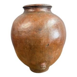 19th-Century Spanish Terracotta Tinaja - An Authentic Mediterranean Masterpiece of Wabi-Sabi Beauty For Sale