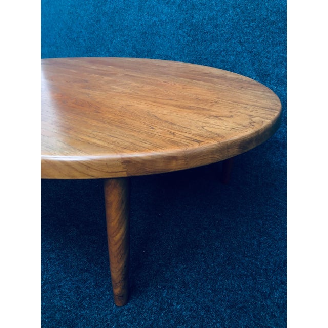 Maroon Large Round Coffee Table by Niels Bach, 1960s For Sale - Image 8 of 13