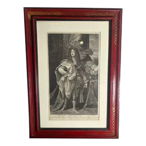 17th Century King Charles II of England Framed Picture