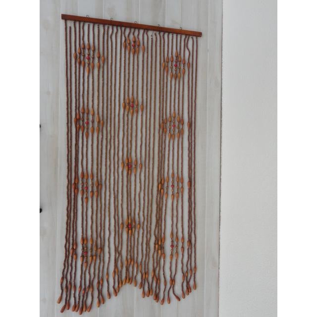 Vintage Wooden Beaded Curtain Chairish