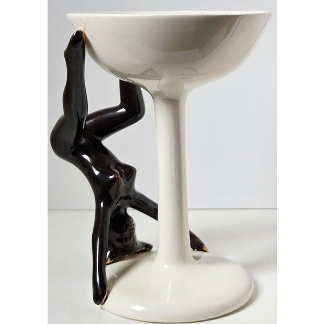 Mid 20th Century Rare JohnTodd Co. Seattle Figural Chalice – Mid‑Century Sculptural Ceramic Pedestal Vessel, 6" X 4" For Sale - Image 5 of 8