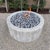 Stone Custom Limestone Texture Fire Pit With Fluted Edges With Fire Pebbles For Sale - Image 7 of 15