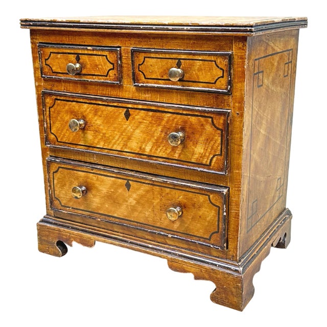 19th Century Painted Pine Chest of Drawers, 1850 For Sale