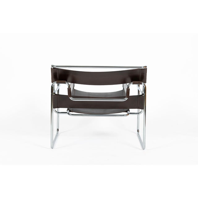 Metal Mid Century Brown Wassily Chair by Marcel Breuer for Stendig 1960s, 2 Available For Sale - Image 7 of 17