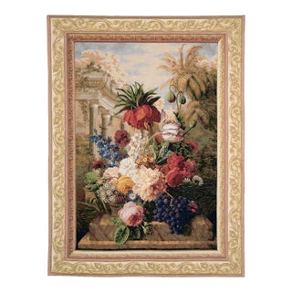 Bouquet Exotique Loom Woven Tapestry - 143 X 105 Cm (4'8" X 3'5") - Requires Rod Size 3 For Sale