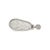 Modern 18k White Gold 8.15ct Blue Glutinous Jadeite Jade Diamond Double Drop Pendant For Sale - Image 3 of 8