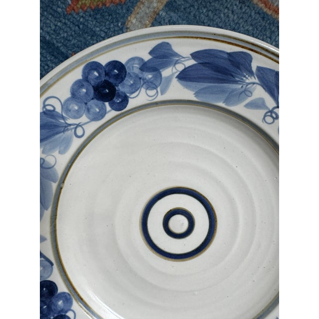 American Large Signed Hand-Thrown Salt Glaze Platter For Sale - Image 3 of 6