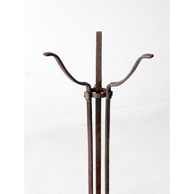 Antique Wrought Iron Plant Stand For Sale - Image 10 of 11