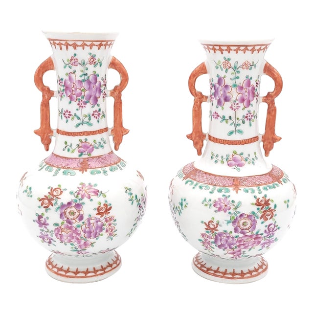Pair of Samson Vases, France Circa 1890 For Sale
