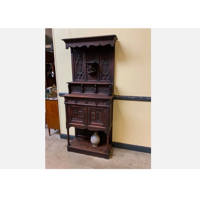 Antique Neo-Gothic Cabinet, 1880 For Sale - Image 9 of 17