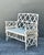 Vintage Painted Branch Trellis Bench For Sale - Image 11 of 12