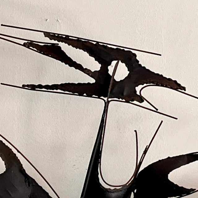 Mid-Century Modern Brutalist Iron Wall Sculpture by M. Di Giovanni, 1970s For Sale - Image 3 of 11