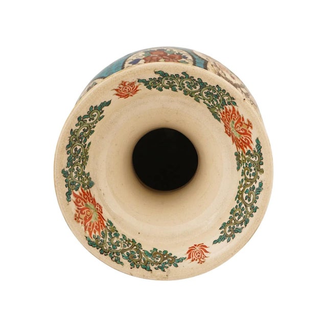 Large Japanese Cloisonne Enamel Meiji Totai Shippo Vase, Kinkozan School For Sale - Image 4 of 10
