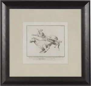 Late 18th Century Rossi Statue Engraving, Framed