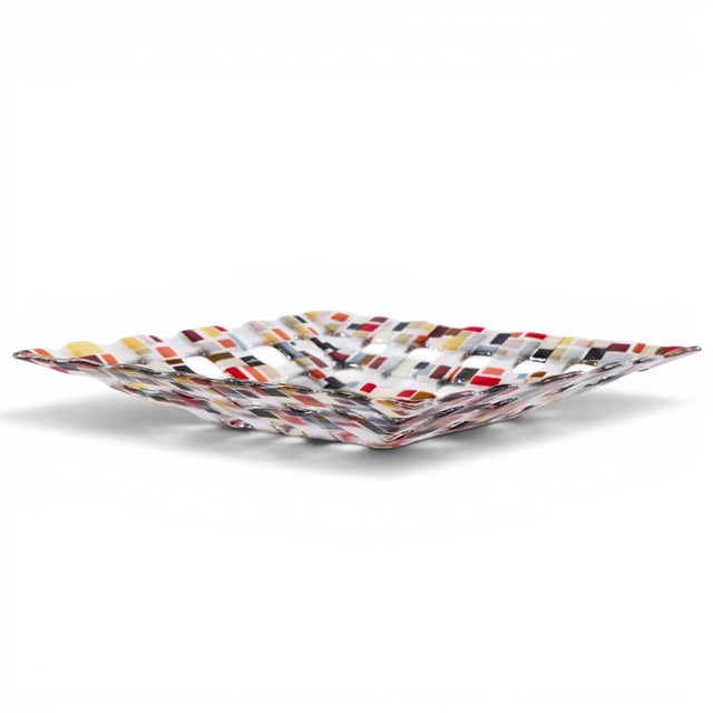 Renato Foti 2006 Large Fused Glass Tray For Sale - Image 4 of 8