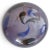 Glass Murano Vintage Gold Flecks Blue Purple Black White Spots Italian Art Glass Midcentury Bowl For Sale - Image 7 of 11