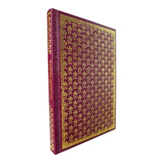1980s Burgundy Leatherette Book, Wit and Wisdom by Winston Churchill For Sale