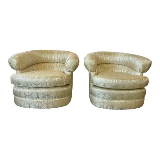 Late 19th Century Swivel Chairs In Style of Milo Baughman- a Pair For Sale