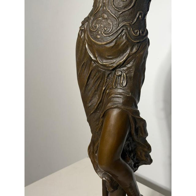 Mayer, Lady Justice, Bronze on Marble Base For Sale - Image 6 of 11
