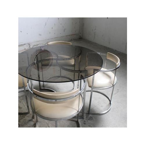Modern Table and Chairs, Italy, 1970s, Set of 5 For Sale - Image 3 of 18