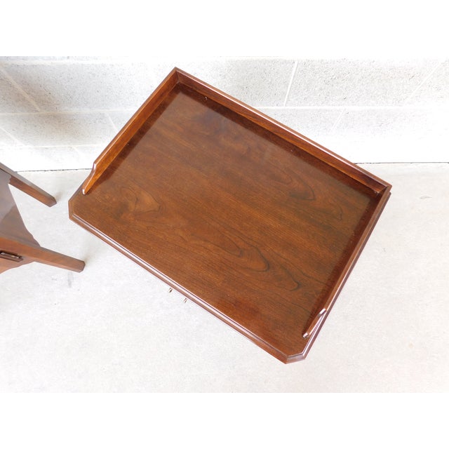 Drexel Furniture Vintage Cherry Georgian Style Nightstands - A Pair For Sale In Philadelphia - Image 6 of 16
