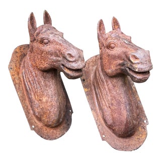 19th C. French Iron Horse Heads For Sale