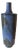Blue Textured Studio Ceramic Vase in Running Glaze, 1960s For Sale