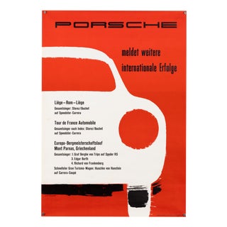 Original Porsche Poster by Strenger, 1972 For Sale