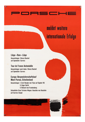 Original Porsche Poster by Strenger, 1972