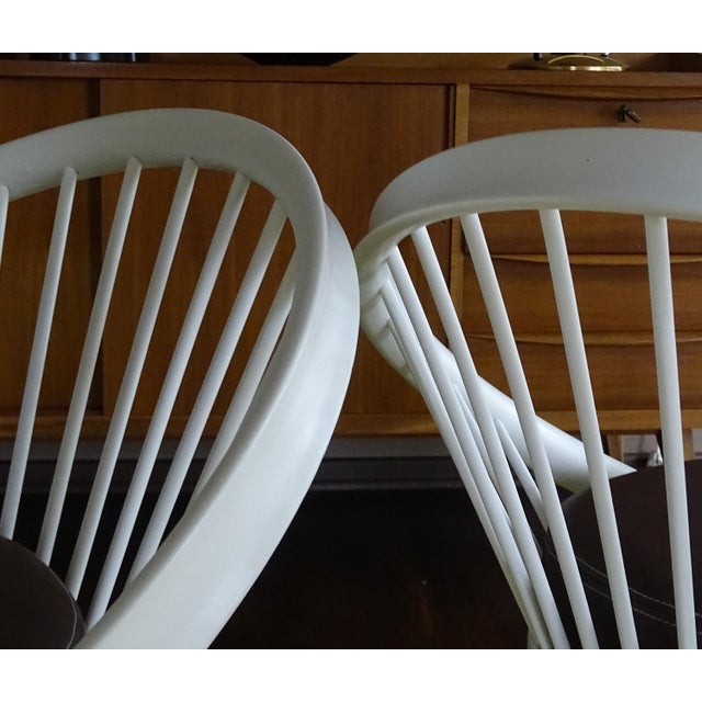 Brown Scandinavian Ellipse Armchairs from Swedese, Set of 2 For Sale - Image 8 of 15