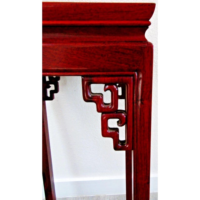 1960s 1960s Asian Solid Rosewood 36" High Square Plant Stand Pedestal For Sale - Image 5 of 12