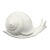 Large Vintage White Ceramic Snail Figurine – Whimsical Coastal or Cottagecore Decor For Sale